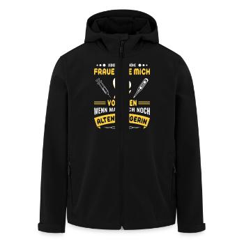 Altenpfleger Geschenk Altenpflege Pflegefachkraft - Recycelte Männer Softshell-Jacke von Stanley/Stella - Schwarz - Vorne - AI Model Male 185 light (185cm)