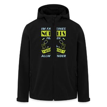 Altenpfleger Geschenk Altenpflege Pflegefachkraft - Recycelte Männer Softshell-Jacke von Stanley/Stella - Schwarz - Vorne - AI Model Male 185 light (185cm)