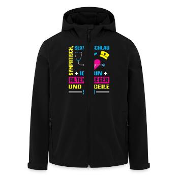 Altenpfleger Geschenk Altenpflege Pflegefachkraft - Recycelte Männer Softshell-Jacke von Stanley/Stella - Schwarz - Vorne - AI Model Male 185 light (185cm)