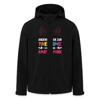 Amateurfunk Geschenke für Funker Funkamateur - Recycelte Männer Softshell-Jacke von Stanley/Stella - Schwarz - Vorne - AI Model Male 185 light (185cm)