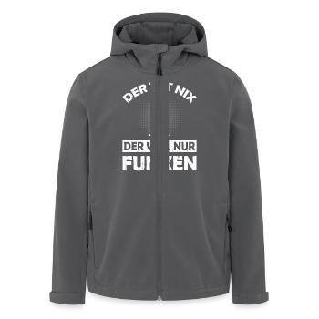 Amateurfunk Geschenke für Funker Funkamateur - Recycelte Männer Softshell-Jacke von Stanley/Stella - Anthrazit - Vorne - AI Model Male 185 light (185cm)