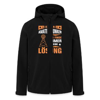 Amateurfunk Geschenke für Funker Funkamateur - Recycelte Männer Softshell-Jacke von Stanley/Stella - Schwarz - Vorne - AI Model Male 185 light (185cm)