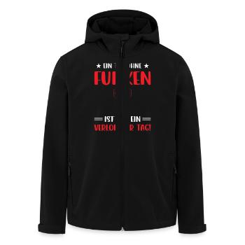 Amateurfunk Geschenke für Funker Funkamateur - Recycelte Männer Softshell-Jacke von Stanley/Stella - Schwarz - Vorne - AI Model Male 185 light (185cm)