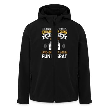 Amateurfunk Geschenke für Funker Funkamateur - Recycelte Männer Softshell-Jacke von Stanley/Stella - Schwarz - Vorne - AI Model Male 185 light (185cm)