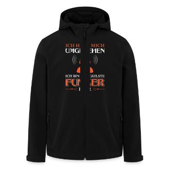 Amateurfunk Geschenke für Funker Funkamateur - Recycelte Männer Softshell-Jacke von Stanley/Stella - Schwarz - Vorne - AI Model Male 185 light (185cm)