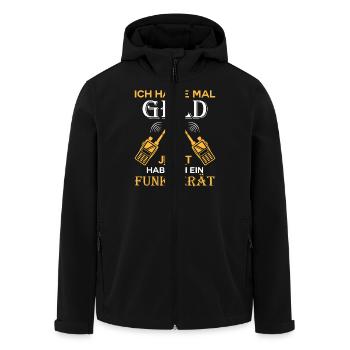 Amateurfunk Geschenke für Funker Funkamateur - Recycelte Männer Softshell-Jacke von Stanley/Stella - Schwarz - Vorne - AI Model Male 185 light (185cm)