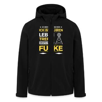 Amateurfunk Geschenke für Funker Funkamateur - Recycelte Männer Softshell-Jacke von Stanley/Stella - Schwarz - Vorne - AI Model Male 185 light (185cm)