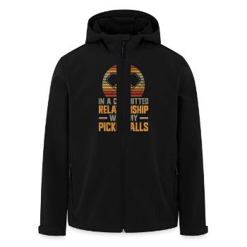 Cadeau de pickleball drôle - Veste softshell homme en polyester recyclé Stanley/Stella - noir - Devant - AI Model Male 185 light (185cm)