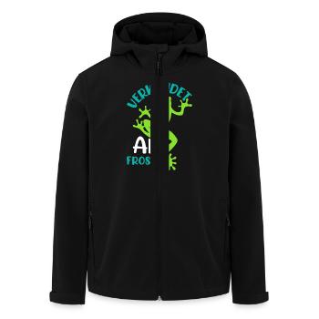 Faschingsparty VERKLEIDET ALS FROSCH Lustiges - Recycelte Männer Softshell-Jacke von Stanley/Stella - Schwarz - Vorne - AI Model Male 185 light (185cm)