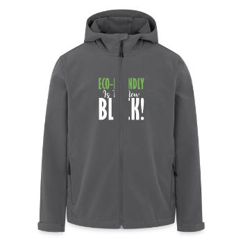 Le respect de l’environnement est le nouveau noir ! Journée de la planète Terre - Veste softshell homme en polyester recyclé Stanley/Stella - charbon - Devant - AI Model Male 185 light (185cm)