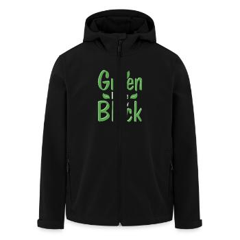 Le vert est la nouvelle planète noire du Jour de la Terre - Veste softshell homme en polyester recyclé Stanley/Stella - noir - Devant - AI Model Male 185 light (185cm)