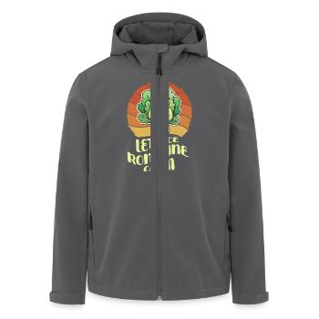 Laitue romaine calme – Salade amusante - Veste softshell homme en polyester recyclé Stanley/Stella - charbon - Devant - AI Model Male 185 light (185cm)