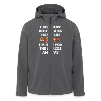 Juste ici pour les collations, j’espère que les deux s’amuseront - Veste softshell homme en polyester recyclé Stanley/Stella - charbon - Devant - AI Model Male 185 light (185cm)