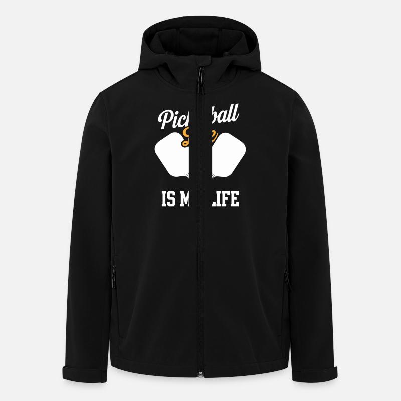 La vie au pickleball - Veste softshell homme en polyester recyclé Stanley/Stella - noir