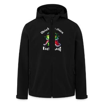 Froschkostüm DRÜCK MIR EINEN KUSS AUF Lustiges - Recycelte Männer Softshell-Jacke von Stanley/Stella - Schwarz - Vorne - AI Model Male 185 light (185cm)