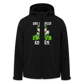 Karneval DAS IST MEIN FROSCH KOSTÜM Lustiges - Recycelte Männer Softshell-Jacke von Stanley/Stella - Schwarz - Vorne - AI Model Male 185 light (185cm)