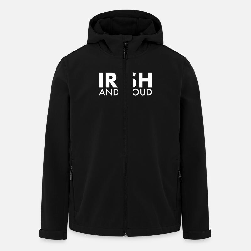 Irish And Proud Ireland - Men’s Recycled Softshell Jacket by Stanley/Stella - black