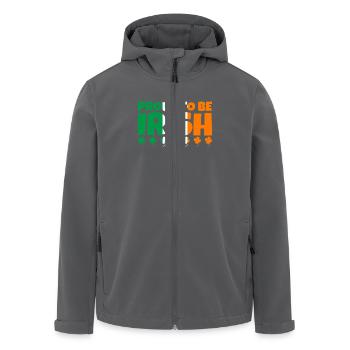 Proud To Be Irish Irland Irische Flagge Kleeblatt - Recycelte Männer Softshell-Jacke von Stanley/Stella - Anthrazit - Vorne - AI Model Male 185 light (185cm)