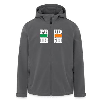 Proud Irish Irland Irische Flagge Stolzer Ire - Recycelte Männer Softshell-Jacke von Stanley/Stella - Anthrazit - Vorne - AI Model Male 185 light (185cm)