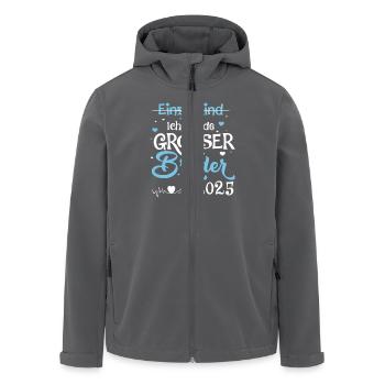 Großer Bruder 2025 Baby Schwangerschaft - Recycelte Männer Softshell-Jacke von Stanley/Stella - Anthrazit - Vorne - AI Model Male 185 light (185cm)
