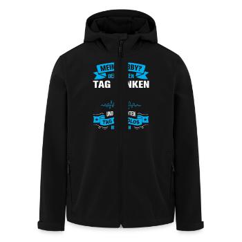 Amateurfunk Geschenke für Funker Funkamateur - Recycelte Männer Softshell-Jacke von Stanley/Stella - Schwarz - Vorne - AI Model Male 185 light (185cm)