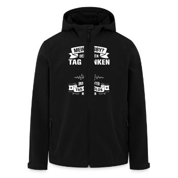 Amateurfunk Geschenke für Funker Funkamateur - Recycelte Männer Softshell-Jacke von Stanley/Stella - Schwarz - Vorne - AI Model Male 185 light (185cm)