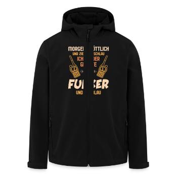 Amateurfunk Geschenke für Funker Funkamateur - Recycelte Männer Softshell-Jacke von Stanley/Stella - Schwarz - Vorne - AI Model Male 185 light (185cm)