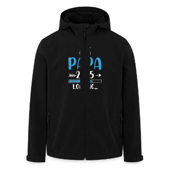 Papa 2025 Werdender Papa Vater Traktor - Recycelte Männer Softshell-Jacke von Stanley/Stella - Schwarz - Vorne - AI Model Male 185 light (185cm)