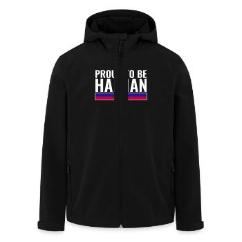 Fier d’être haïtien Haïti Drapeau haïtien - Veste softshell homme en polyester recyclé Stanley/Stella - noir - Devant - AI Model Male 185 light (185cm)