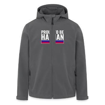 Fier d’être haïtien Haïti Drapeau haïtien - Veste softshell homme en polyester recyclé Stanley/Stella - charbon - Devant - AI Model Male 185 light (185cm)