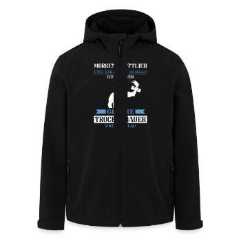 Trockenbau Trockenbauer Trockenbaumonteur Geschenk - Recycelte Männer Softshell-Jacke von Stanley/Stella - Schwarz - Vorne - AI Model Male 185 light (185cm)