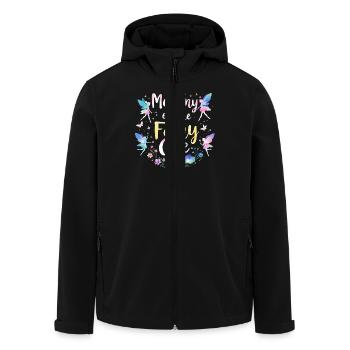 Mommy of the Fairy One - Men’s Recycled Softshell Jacket by Stanley/Stella - black - Front - AI Model Male 185 light (185cm)
