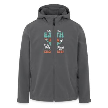 Encourageons la Terre Jour de la Terre Planète - Veste softshell homme en polyester recyclé Stanley/Stella - charbon - Devant - AI Model Male 185 light (185cm)