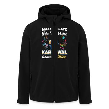 Confetti Carnival Carnival Fun Design - Men’s Recycled Softshell Jacket by Stanley/Stella - black - Front - AI Model Male 185 light (185cm)
