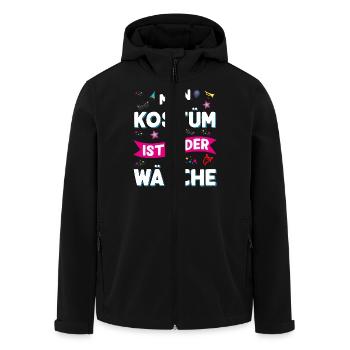 My Costume Is In The Laundry Funny Design - Men’s Recycled Softshell Jacket by Stanley/Stella - black - Front - AI Model Male 185 light (185cm)