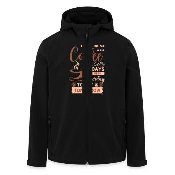 funny coffee saying coffee connoisseur - Men’s Recycled Softshell Jacket by Stanley/Stella - black - Front - AI Model Male 185 light (185cm)