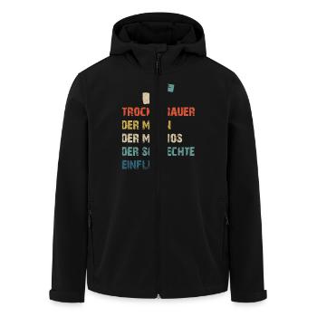 Trockenbau Trockenbauer Trockenbaumonteur Geschenk - Recycelte Männer Softshell-Jacke von Stanley/Stella - Schwarz - Vorne - AI Model Male 185 light (185cm)