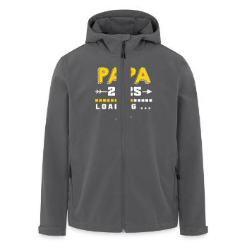 Papa 2025 werdener Vater Vati Geschenk - Recycelte Männer Softshell-Jacke von Stanley/Stella - Anthrazit - Vorne - AI Model Male 185 light (185cm)