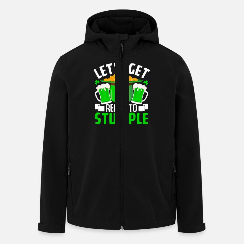 Préparons-nous à Stumple - Veste softshell homme en polyester recyclé Stanley/Stella - noir