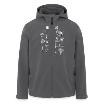 Collage de fruits et légumes de saison de février - Veste softshell homme en polyester recyclé Stanley/Stella - charbon - Devant - AI Model Male 185 light (185cm)