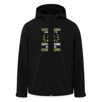 Sauvegarde de notre planète Planète Environnement Eart - Veste softshell homme en polyester recyclé Stanley/Stella - noir - Devant - AI Model Male 185 light (185cm)