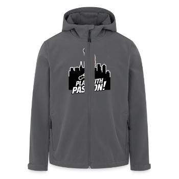 BASKETBALL SPIELEN - Recycelte Männer Softshell-Jacke von Stanley/Stella - Anthrazit - Vorne - AI Model Male 185 light (185cm)