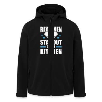 Les vrais hommes restent en dehors de la cuisine Pickleball Männer - Veste softshell homme en polyester recyclé Stanley/Stella - noir - Devant - AI Model Male 185 light (185cm)