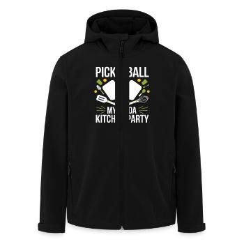 Pickleball Liebhaber Ballsportart Kitchen Ball - Recycelte Männer Softshell-Jacke von Stanley/Stella - Schwarz - Vorne - AI Model Male 185 light (185cm)