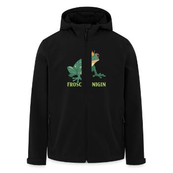 Karneval FROSCHKÖNIGIN Lustiges Frosch Kostüm - Recycelte Männer Softshell-Jacke von Stanley/Stella - Schwarz - Vorne - AI Model Male 185 light (185cm)