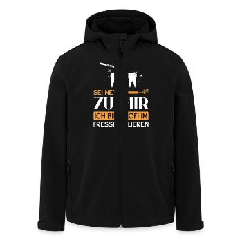 Zahnarzt Zahnhygieniker Zahnarztpraxis stomatologe - Recycelte Männer Softshell-Jacke von Stanley/Stella - Schwarz - Vorne - AI Model Male 185 light (185cm)