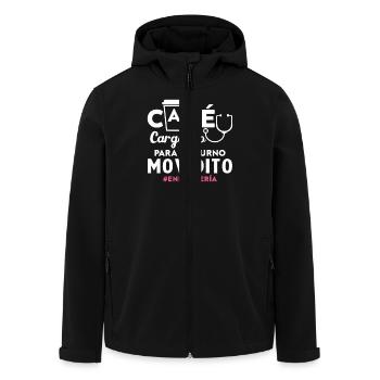 Coffee Loaded For A Busy Nursing Shift - Men’s Recycled Softshell Jacket by Stanley/Stella - black - Front - AI Model Male 185 light (185cm)