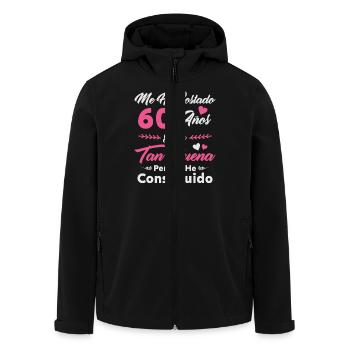It Has Taken Me 60 Years 60 Birthday Women - Men’s Recycled Softshell Jacket by Stanley/Stella - black - Front - AI Model Male 185 light (185cm)