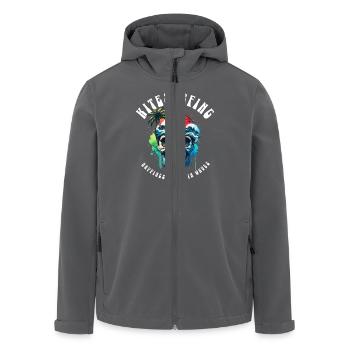 Kitesurfen Kitesurfer Kiteboard - Recycelte Männer Softshell-Jacke von Stanley/Stella - Anthrazit - Vorne - AI Model Male 185 light (185cm)