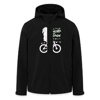 Easter bunny with bicycle - Men’s Recycled Softshell Jacket by Stanley/Stella - black - Front - AI Model Male 185 light (185cm)